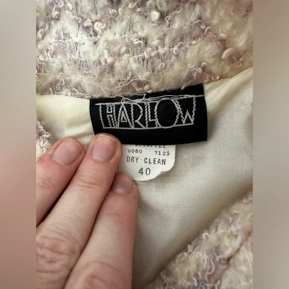 Vintage Harlow Jacket wool blend pastel - Picture 2 of 7